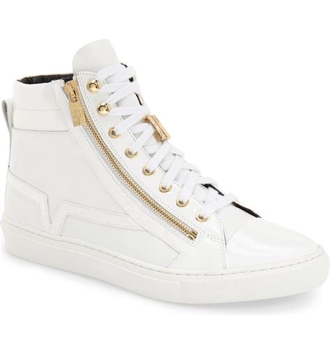 versace heren sneaker|Versace zipped high top sneakers.